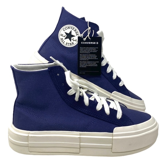 Converse Chuck Taylor Cruise Seasonal Skate High Shoes Blue Canvas Women A05468C - Picture 2 of 10